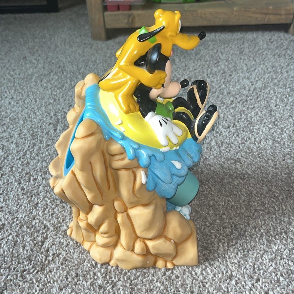 Vintage Dixie Cup Dispenser Mickey Mouse Pluto Disney Waterfall Splash Mountain - Picture 5 of 8